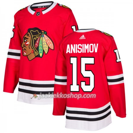 Miehille NHL Chicago Blackhawks Pelipaita Artem Anisimov 15 Adidas 2017-2018 Punainen Authentic